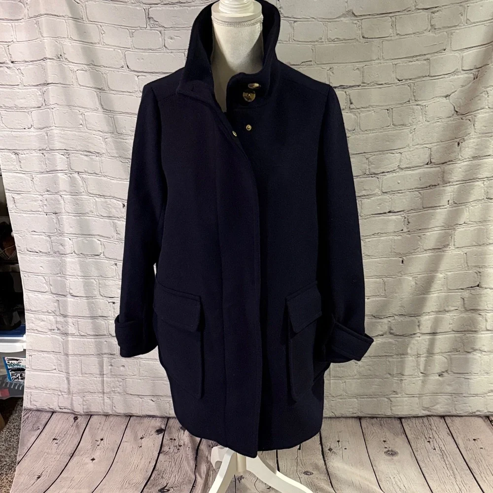 Boden Navy Wool Pea Coat